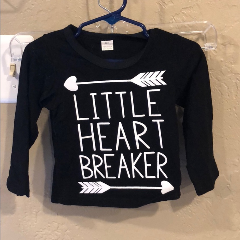 Little heart breaker long sleeved tee